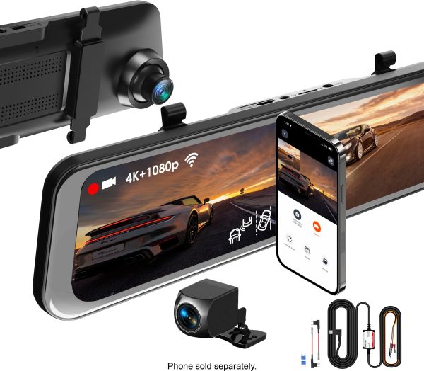Rexing M2 Max Pro 4K WiFi GPS Mirror Dash Cam Black-1