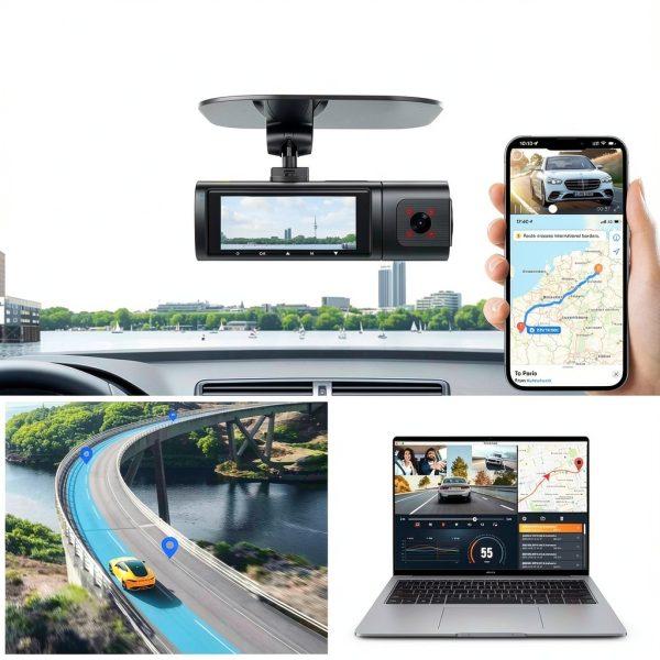 NEXPOW A17 Dash Cam Front Rear 4K WiFi GPS Night Vision-1