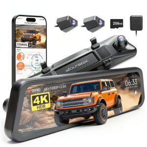 WOLFBOX 3 Channel Dash Cam STARVIS 2 4K WiFi Voice Control-0