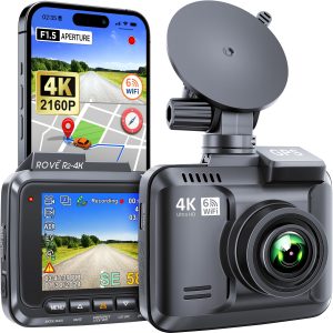 ROVE R2 4K Dash Cam Ultra HD Recording Built In Wi Fi GPS-0