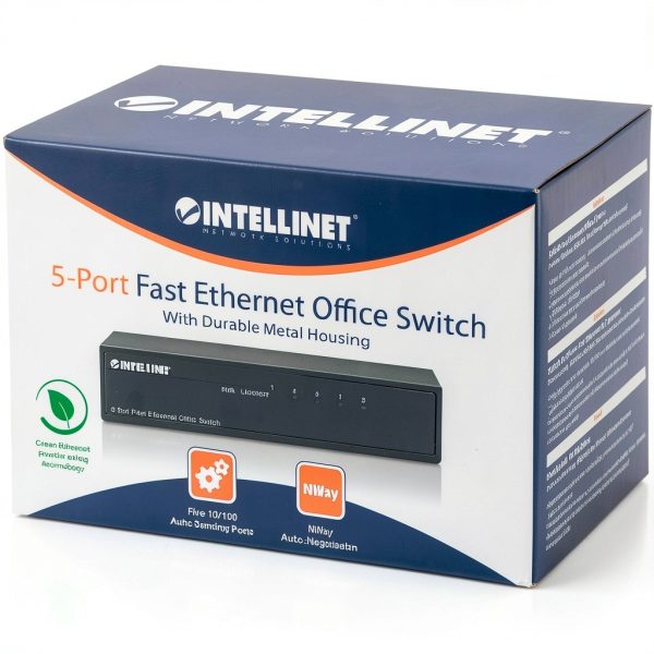 Intellinet 5 Port Fast Ethernet Office Switch Metal Case-2