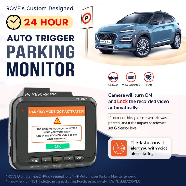 ROVE R2 4K PRO Dash Cam GPS 5GHz WiFi 2160P UHD-4