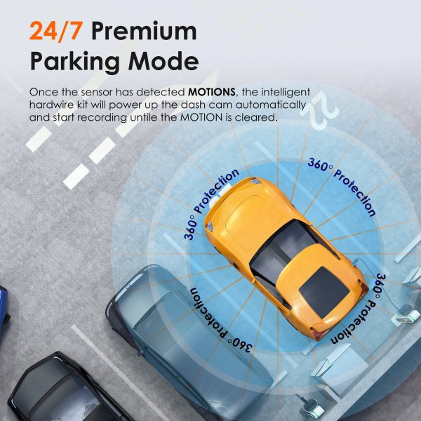 Rexing Hardwire Kit Dash Cam Power 24/7 Parking Monitor-3