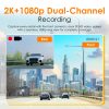 Rexing C2 Dash Cam Dual Channel 2K Front 1080p Rear Wi-Fi-5