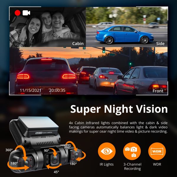 Rexing S3 3 Channel Dash Cam Full HD Wi Fi GPS-7