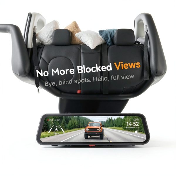 WOLFBOX G900 PRO 4K Mirror Dash Cam Front Rear Recording-11