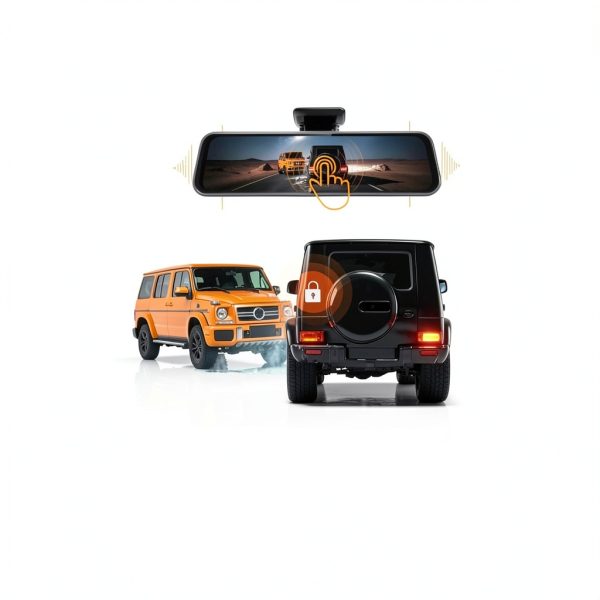 WOLFBOX M40 4K Mirror Dash Cam WiFi GPS Safety Alerts-2
