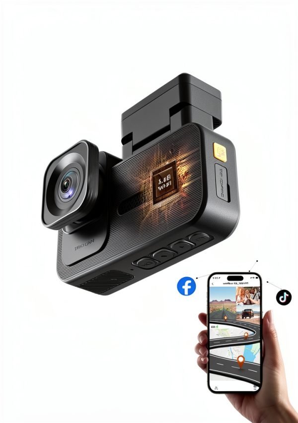 WOLFBOX Dash Cam 4K Night Vision WiFi GPS Touch Screen-4