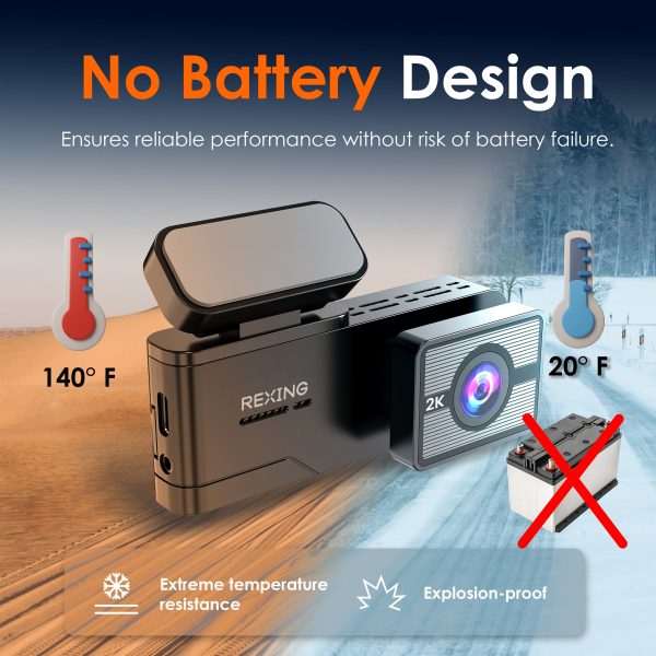 Rexing C1 2K Front Dash Cam with Wi Fi Black-6