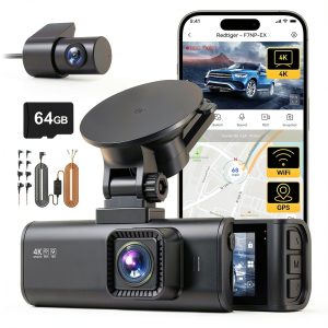 REDTIGER 4K Dash Cam WDR Night Vision 64GB Card-0