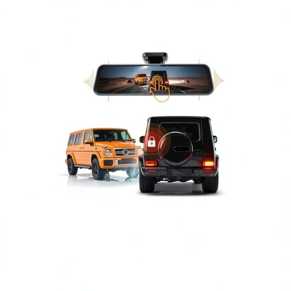 WOLFBOX 4K Mirror Dash Cam Front Rear GPS WiFi Parking Mode-3