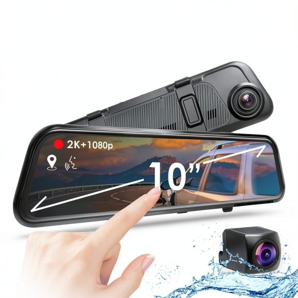 Rexing M1 Pro Mirror Dash Cam 1440p Front 1080p Rear-0