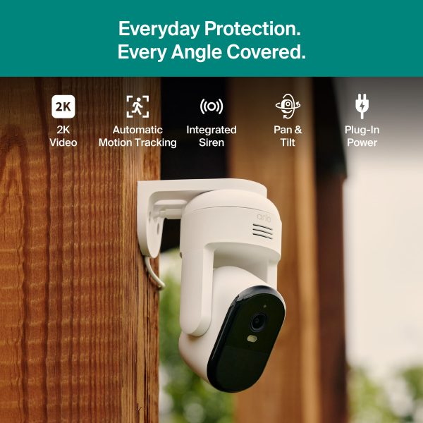 Arlo Essential Pan Tilt Outdoor Security Camera 2K Wired-4