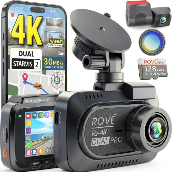 ROVE R2 4K DUAL PRO Dash Cam Front Rear True 4K 2K-0