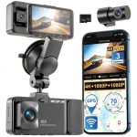 NEXPOW K02 Dash Cam 4K Front Rear Cabin GPS Car Camera-0