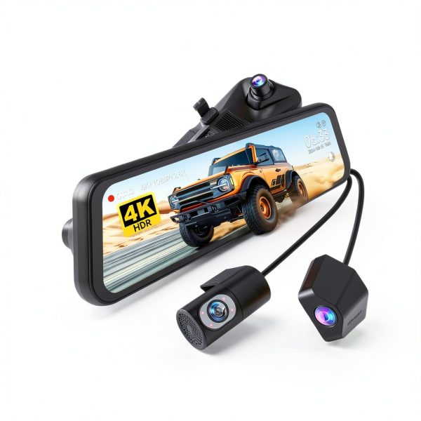 WOLFBOX 4K Triple Channel Dash Cam Night Vision WiFi-1
