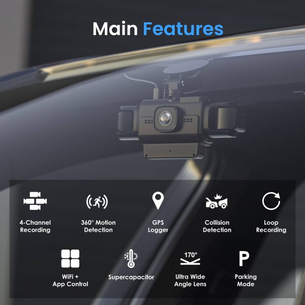 Rexing R4 RD Dash Cam 1080p GPS App Control Black-1