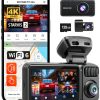 REDTIGER 4K Dash Cam Triple STARVIS 2 Full Color Night-0