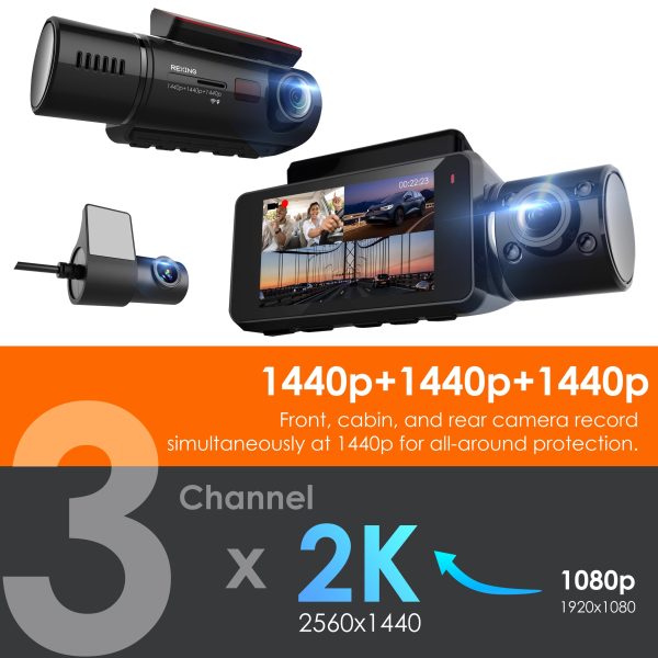 Rexing V33 Dashcam Front Cabin Rear Camera GPS App-2