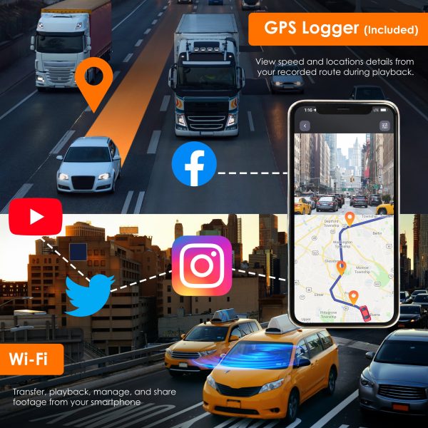 Rexing M2 Max Pro 4K WiFi GPS Mirror Dash Cam Black-4