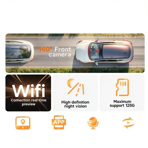 Hoco DV11 Dash Cam WiFi GPS Night Vision Driver Security-2