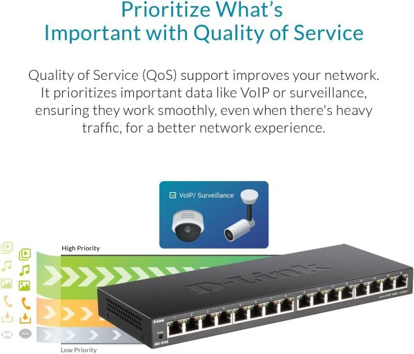 D Link 16 Port Gigabit Unmanaged Switch Plug Play Slim Metal-8