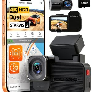 WOLFBOX 4K Front 2.5K Rear Dash Cam Wi-Fi GPS Anti-Shake-0