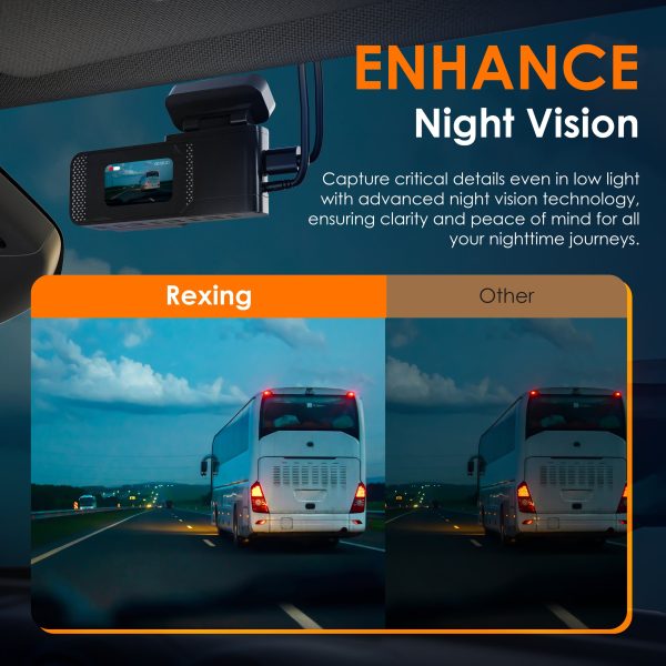 Rexing C1 2K Front Dash Cam with Wi Fi Black-5