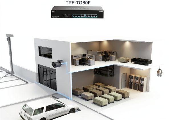 TRENDnet 8 Port Gigabit PoE Switch Full Power 240W-6