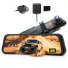 WOLFBOX M40 4K Mirror Dash Cam WiFi GPS Safety Alerts-0