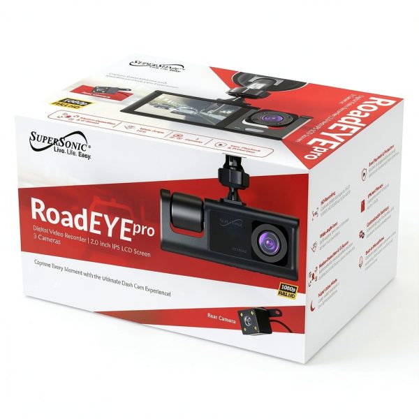 Supersonic RoadEYE Pro Dash Cam Front Cabin Rear Recording-6