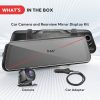 Pyle Dual Dash Cam Rearview Mirror 1080p HD Front Rear-6