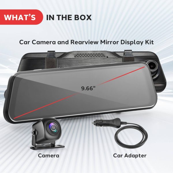 Pyle Dual Dash Cam Rearview Mirror 1080p HD Front Rear-6