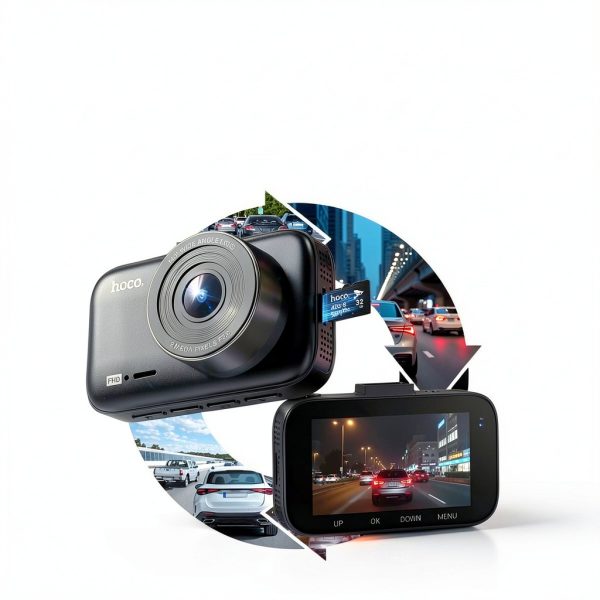 Hoco DV5 HD Dash Cam 1080P Night Vision 3 IPS Screen-8
