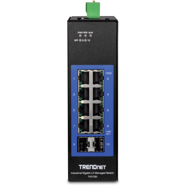 TRENDnet Industrial Gigabit L2 Managed DIN Rail Switch-10