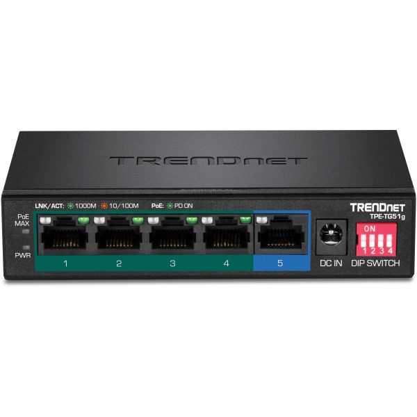 TRENDnet 5 Port Gigabit PoE Switch 60W Budget 200m Range-7