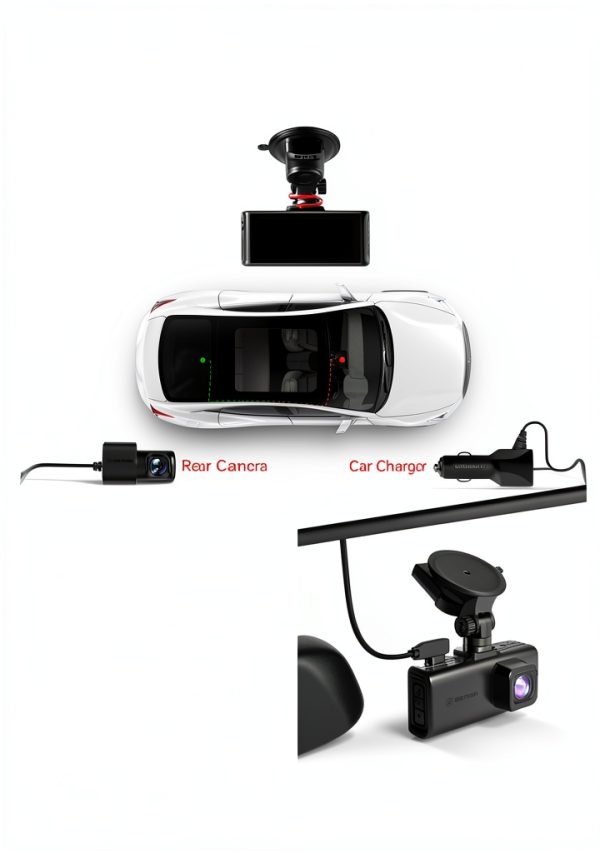 REDTIGER 4K Dash Cam Voice Control GPS WiFi Night Vision-2