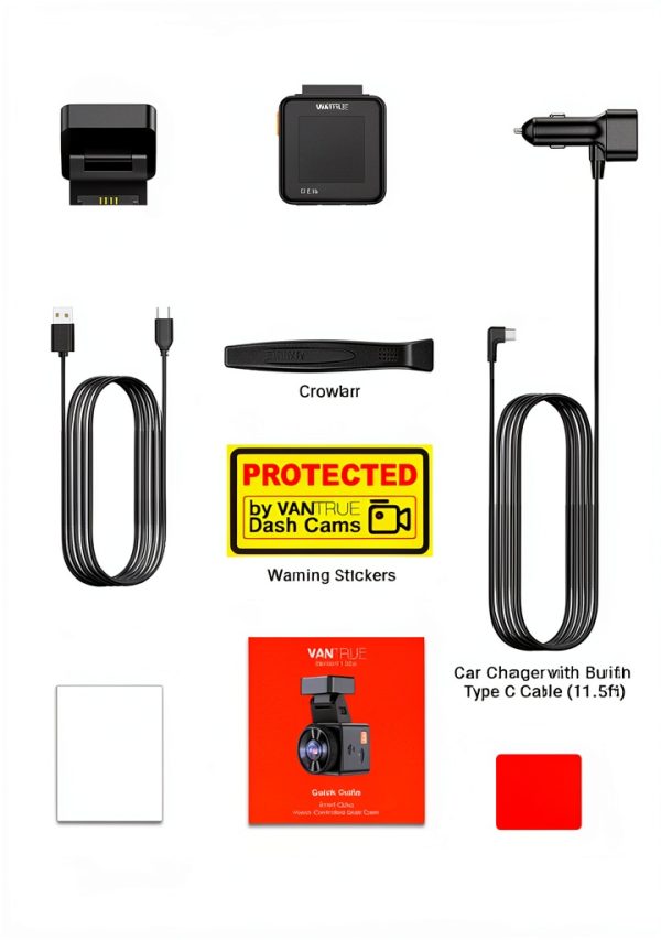 Vantrue E1 Lite Dash Cam 1080P GPS WiFi Voice Control-10