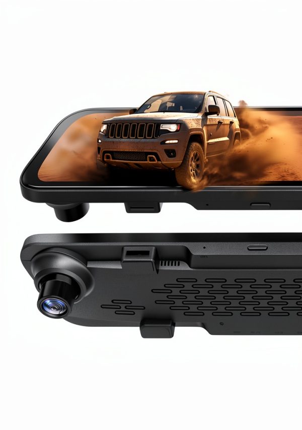 WOLFBOX 4K Mirror Dash Cam with Wi-Fi GPS Parking Monitor-1