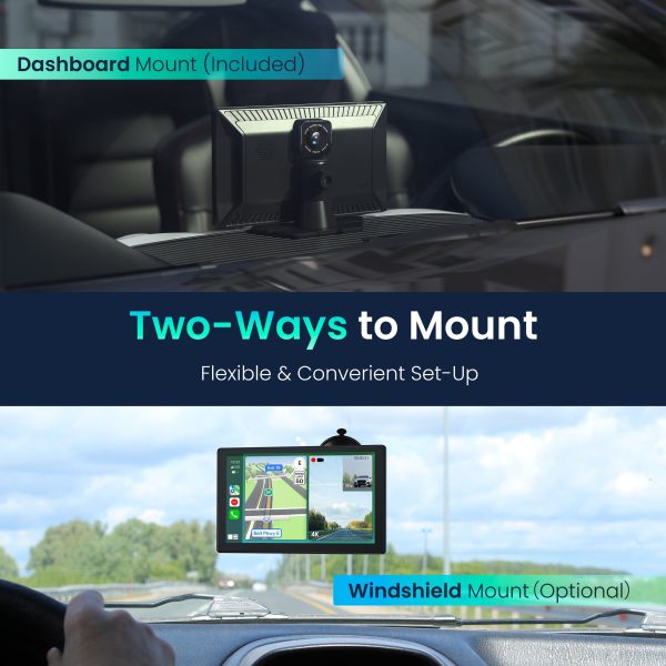 Rexing Dash Cam 4K 1080p CarPlay Android Auto WiFi GPS-8