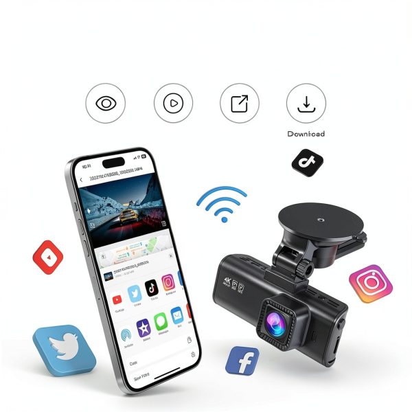 REDTIGER 4K Dash Cam WDR Night Vision 64GB Card-3