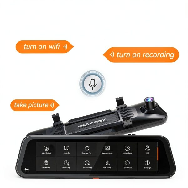 WOLFBOX 3 Channel Dash Cam STARVIS 2 4K WiFi Voice Control-8