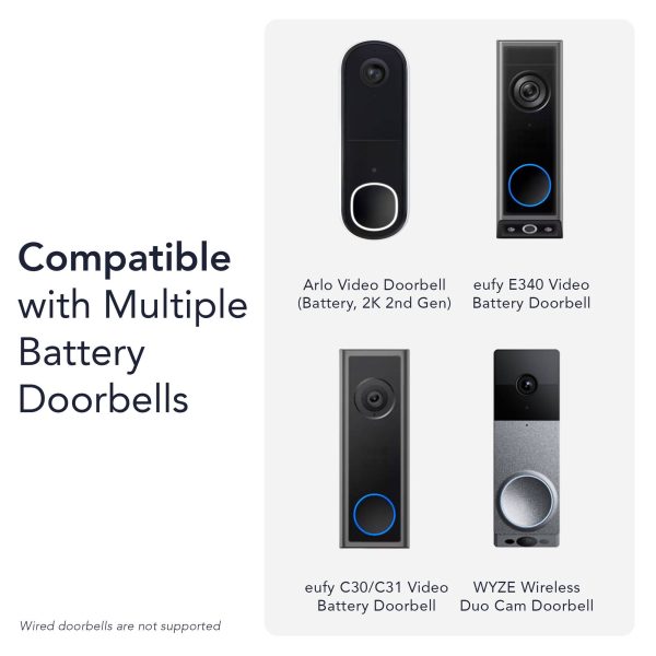 Wasserstein Solar Charger Universal Doorbell Camera Power-2