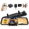 WOLFBOX G900 PRO 4K Mirror Dash Cam Front Rear Recording-0