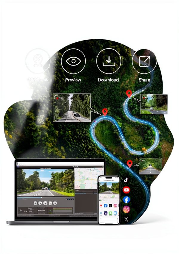 REDTIGER 4K Dash Cam Voice Control GPS WiFi Night Vision-1