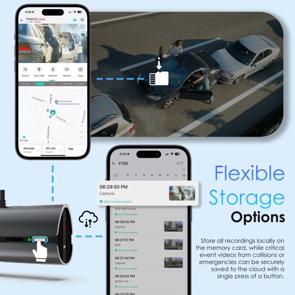 Rexing 4G LTE Dash Cam 2 Channel GPS Parking Mode Alerts-6