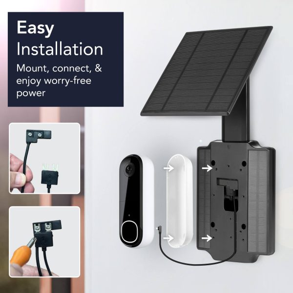 Wasserstein Solar Charger Universal Doorbell Camera Power-6
