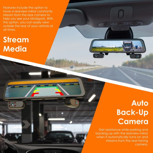 Rexing M4 4 Channel Mirror Dash Cam GPS 1080p Recording-3