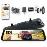 WOLFBOX 4K Rearview Mirror Dash Cam ADAS BSD WiFi-0