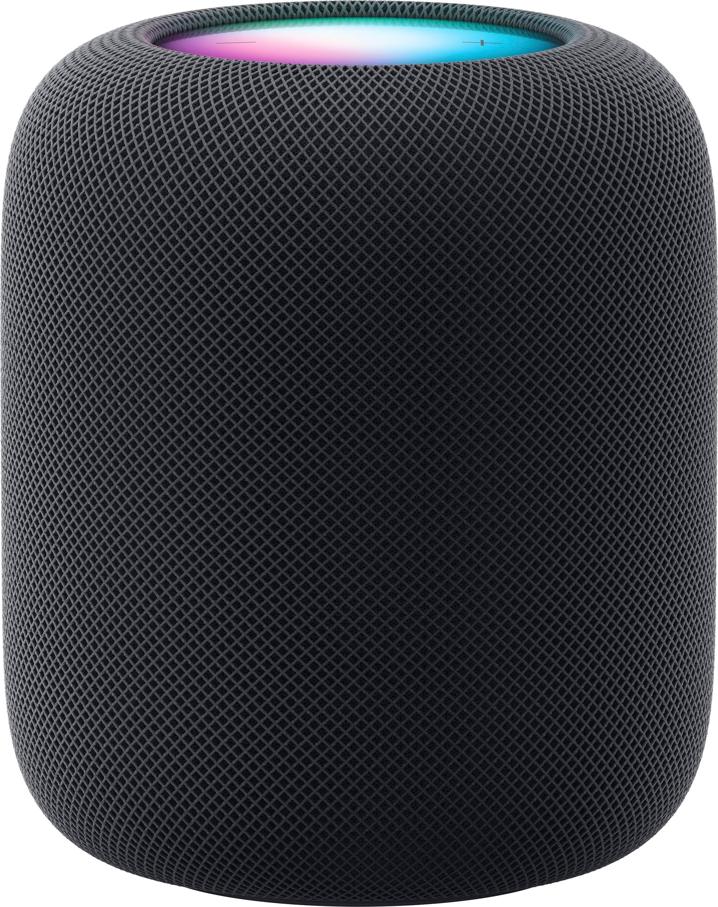 Apple HomePod Smart Speaker in Midnight color on a modern shelf
